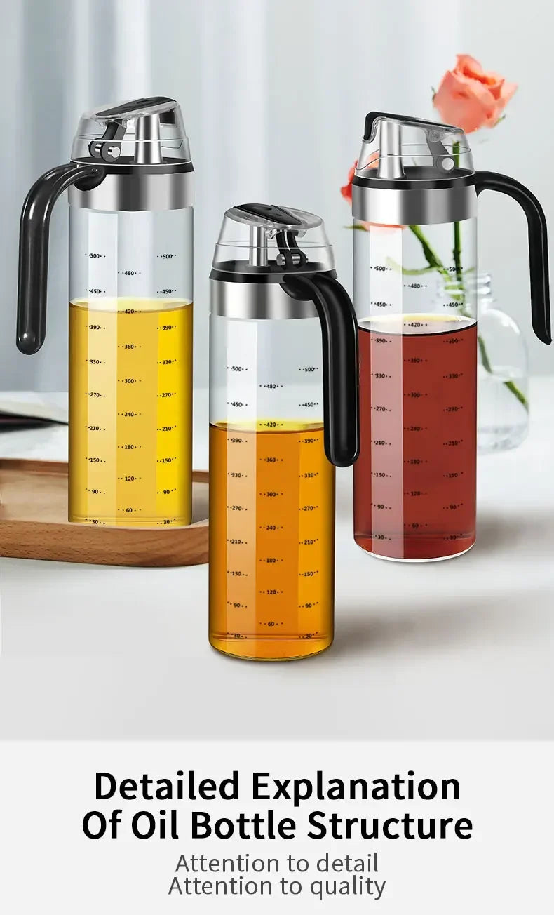2PCS Oil Dispenser Sauce Bottle Glass Storage Bottles Spice Glass Oil Spray Vinegar Cooking Seasoning Bottle  Kitchen Tools