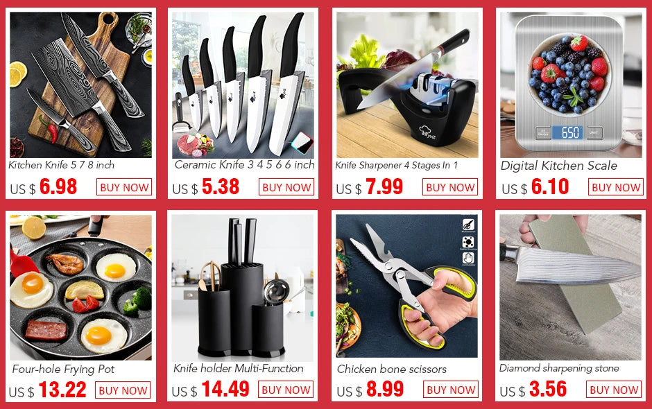 Ceramic Knives Set Kitchen knives 3 4 5 6 inch Chef knife +peeler with holder white zirconia blade Multi-color Handle