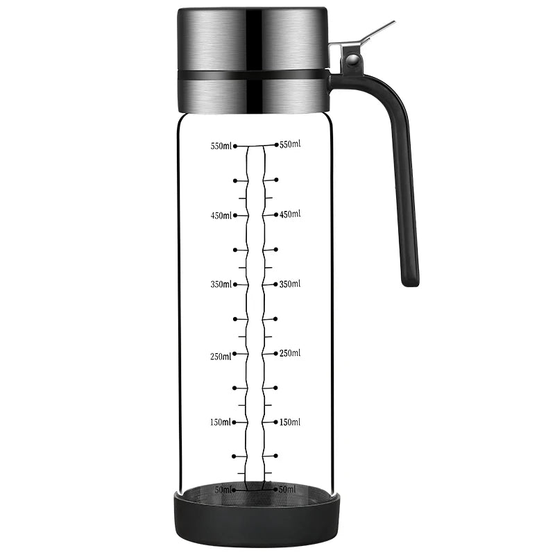 Oil bottle glass Oil pot leakproof Tank Kitchen soy sauce Bottles Vinegar Pots Seasoning Tool Set Of Household Flip Lid