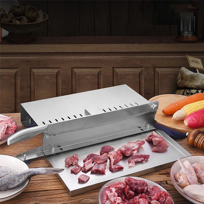Commercial Manual Frozen Meat Slicer Bone Cutting Tool Stainless Steel Minced Lamb Bone Meat Cutter Chicken Duck Fish Cutting