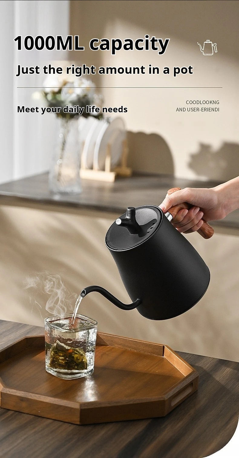 1L Stainless Steel Electric Kettle, Auto Shut-Off, for Pour-Over Coffee/Tea, Smart Temp Control & Mechanical Models