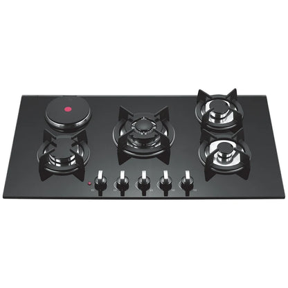 Tempered Glass Panel Built-in 4 Gas and 1 Electric  Ceramic Stoves Hot Plate Gas Cooktop