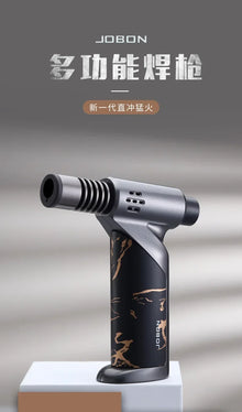 JOBON Metal High Power Spray Gun Windproof Blue Flame Gas Torch Lighter Safety Lock Switch Outdoor BBQ Kitchen Cigar Lighters