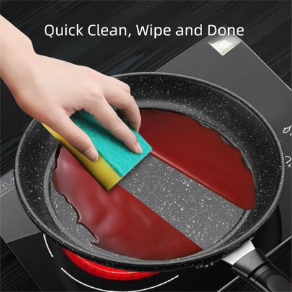 22/24/26/28cm Steak Frying Pan with Glass Lid Stone Skillet Cookware Muliti-Purpose NonStick Kitchen Cooking Tools
