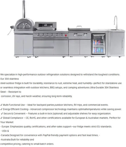 Electric Wine Cooler Outdoor Refrigerator&wine Fridge Integrated Machine