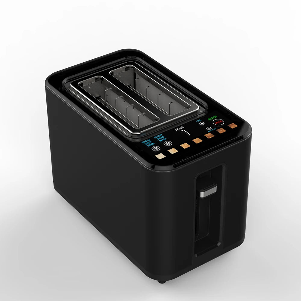 Smart Digital 2 Slice Toaster Electronic Appliances Home Bread Waffer Bun Modern Toaster Touch Color Screen
