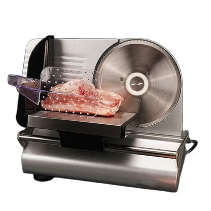 220V Electric Meat Slicer, Commercial Mutton Beef Lamb Cutter, Automatic Vegetable & Bread Slicing Machine, Stainless Steel Food