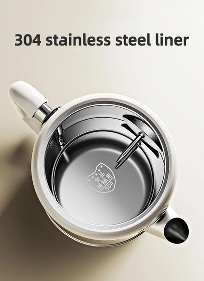 Retro 1.8L Electric Kettle with Mechanical Thermometer Stainless Steel Boil Water Tea Pot Automatic Power off Insulation Pot
