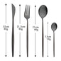 4Pcs black Gold Matte Cutlery Set Stainless Steel Dinnerware Silverware Flatware Set Home Knife Fork Spoon Picnic Tableware Set