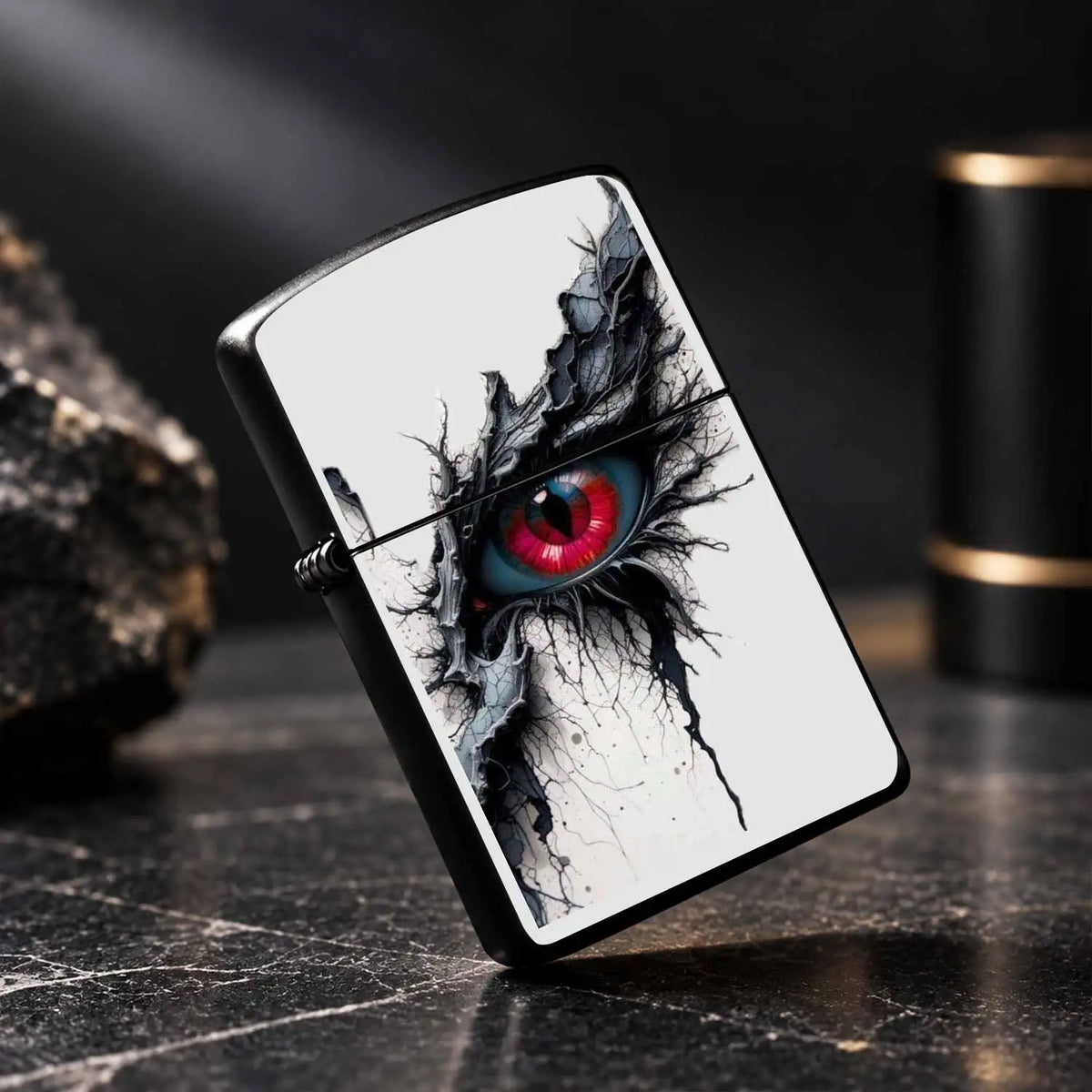Dark Fantasy Dragon Eye Lighter, Striking Red Pupil Art Pattern Portable Igniter, Unique Stylish Accessory For Daily Use, Outdoor Camping, Candle Lighting, Birthday Party Decor, Exquisite Distinctive Gift For Fantasy Art Love