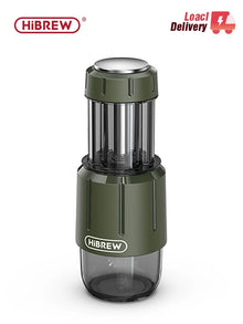 HiBREW 2 in 1 Portable Coffee Machine Hot/Cold Water Manual Espresso Maker For Capsule & Ground Hand Press Brewer H4D