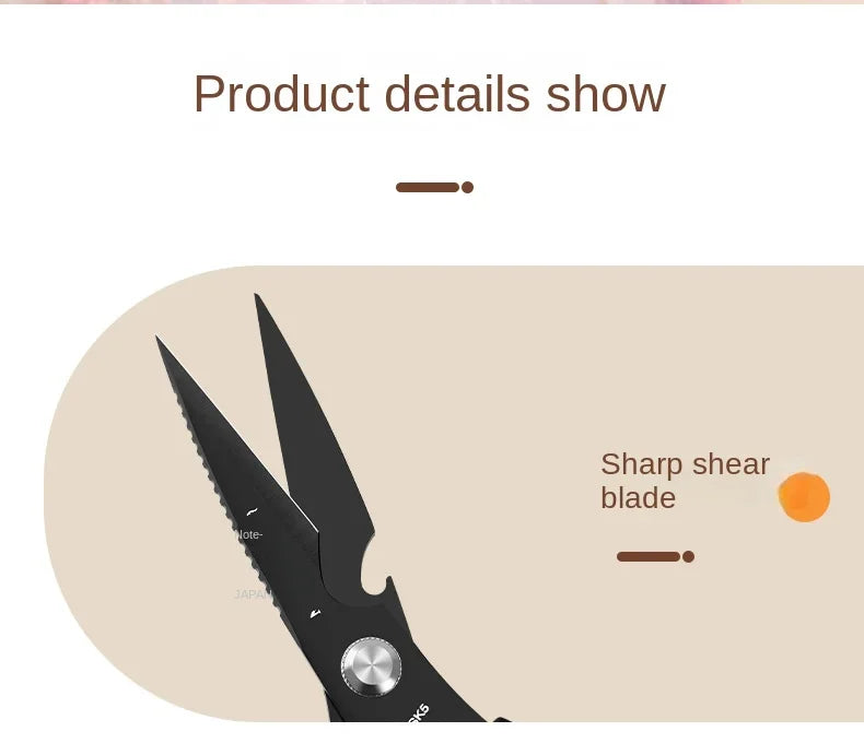 Heavy-Duty Kitchen & Craft Scissors - Cuts Poultry Bones, Fabric & More | Multi-Purpose Stainless Steel Shears