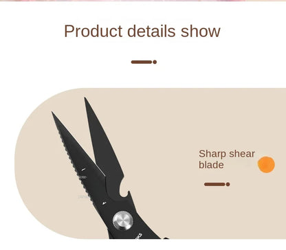 Heavy-Duty Kitchen & Craft Scissors - Cuts Poultry Bones, Fabric & More | Multi-Purpose Stainless Steel Shears