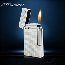 JT.Dunant Lighter Ding Sound Brass Metal Refillable Butane Cigar Cigarette Lighters Fuel Men Smoking Accessory