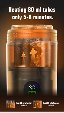 DENOKIN 3-in-1 Capsule Coffee Maker With Digital Display Portable Espresso Coffee Machine for Car & Home Camping Coffee Maker