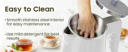 Fashome Electric Water Kettle with 5-Temperature Control 1.25L Auto Shut-Off Stainless Steel Coffee Tea Pot kitchen gadgets