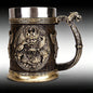 Norse Mythology Odin Thor Mug Tankard 304 Stainless Steel Resin 3D Retro Beer Stein Birthday God of War Lover Gift 600ml 20 oz