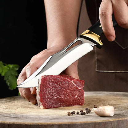 Stainless Steel Professional Butcher Knife Boning Utility Knife Kitchen Forged Handmade Knife Wooden Handle Kitchen Accessories