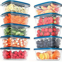 10 Sets of Food Preservation Boxes, Stackable and Sealed Storage, Rectangular Design Saves Space, Durable and Reusable Materials