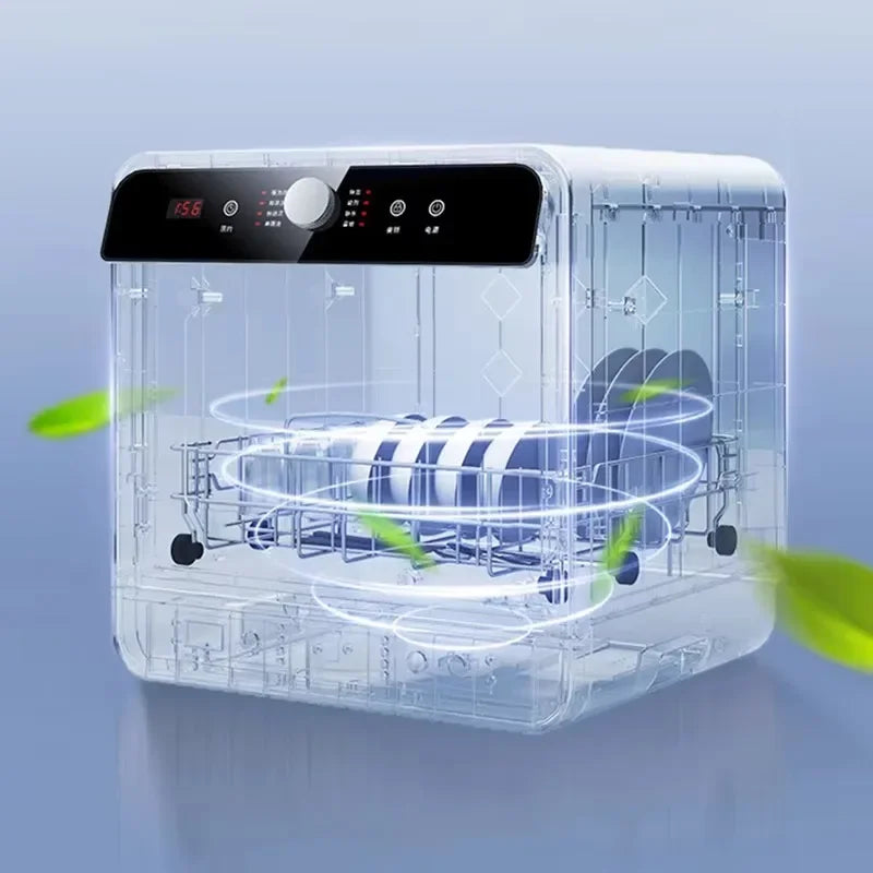 Tabletop Dishwasher Machine Automatic Stainless Steel Countertop  Portable Smart Mini Dishwashers  for Home