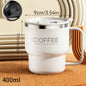 Sealed Thermal Water Cup With Handle Portable 304 Stainless Steel Double Insulated Coffee Mug Travel Office Milk Coffee Cup