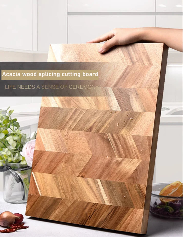 1pc Acacia wood cutting board, rectangular cutting board, high-end kitchen panel fruit chopping board, a great gift item