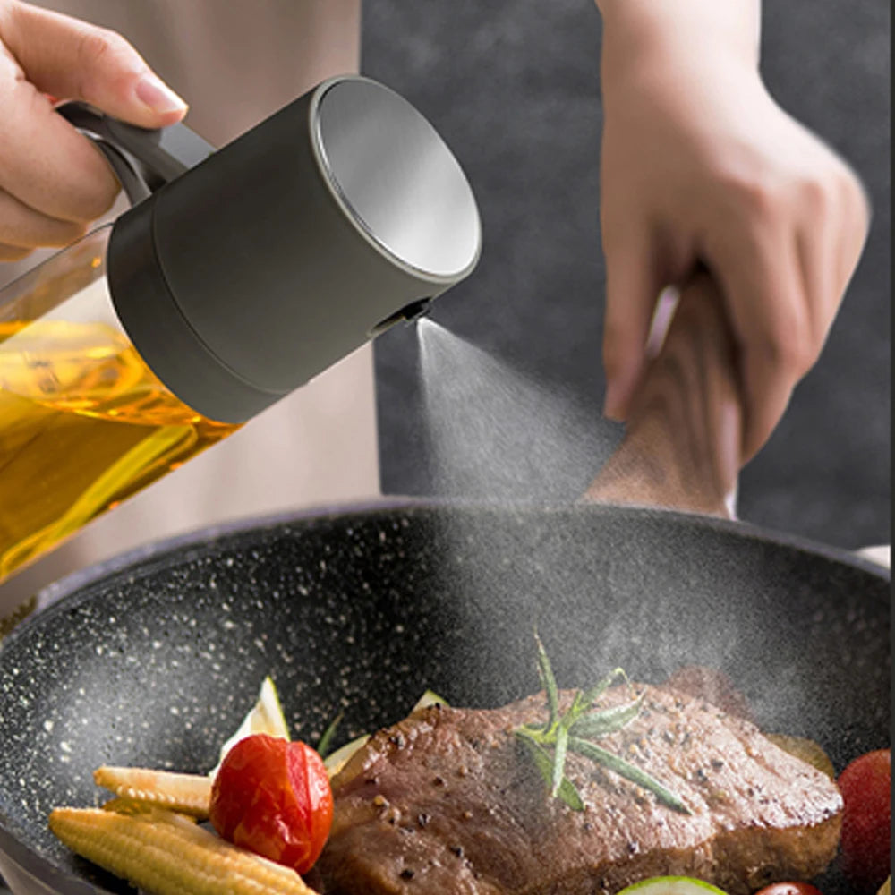 Oil Sprayer for Cooking 250ml Olive Oil Glass Spray Bottle Leakproof Kitchen Gadgets Accessories for Salads BBQ Frying Baking