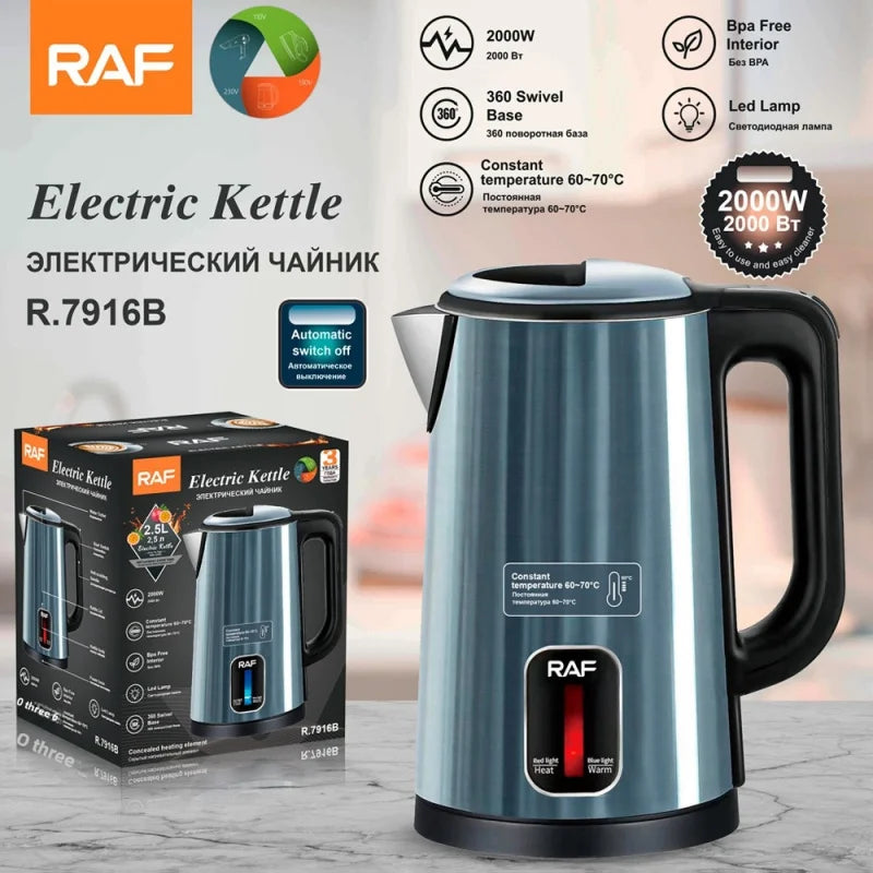 American Standard110VEuropean standard cross-border electric kettle, stainless steel household insulated kettle2.5LAutomatic pow