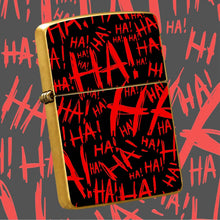 Stylish Fun Red Black Crazy Laugh Graffiti Lighter, Unique Edgy Ha Print Portable Igniter, Versatile For Daily Party Camping Outdoor Activities, Novelty Creative Decorative Lightweight Accessory, Ideal As Thoughtful Gif A Hum