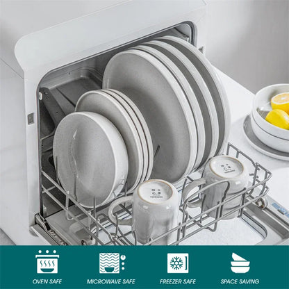 NATSUKI NATSUKI 16PCS Stoneware Dinner Plates Set with 4 Piece Dinner Plate/Dessert Plate/Bowl/Mug Home Hotel Tableware