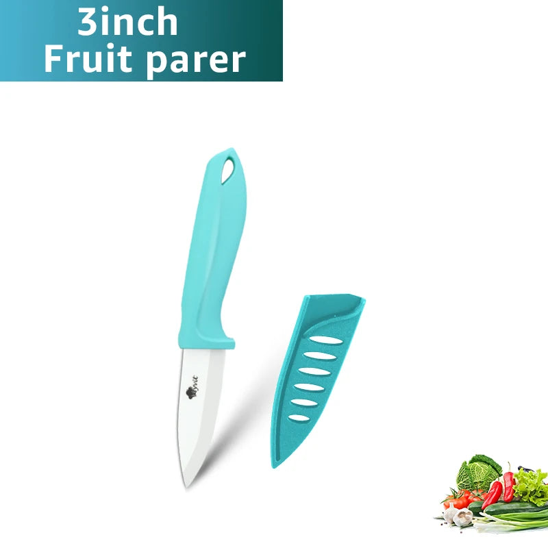 Ceramic Knives Kitchen Knive 3 4 5 6 inch Chef Paring Utility Slicing Bread Knife +Peeler Zirconia White Blade Cooking Tool