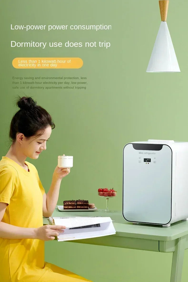 220V Mini Refrigerator Small Household Dormitory Car Mounted Refrigerator Mini Student Refrigeration Single Person Small  HCB1
