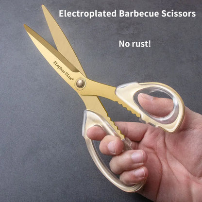 Commercial BBQ Shears Stainless Steel Butcher Scissors Anti Rust Heavy Duty Grill Tool for Outdoor Cooking and Catering Kitchens