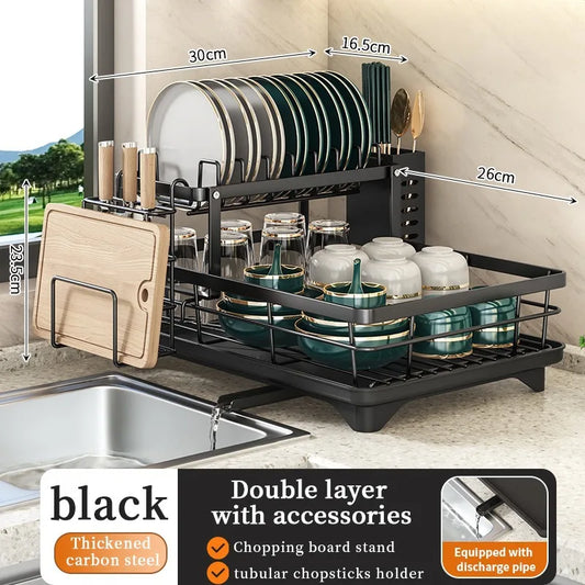 Dish Drying Rack Kitchen Adjustable Stainless Steel Cutting Board Organizer Dish Bowl Drainer Storage Rack Kitchen Utensils