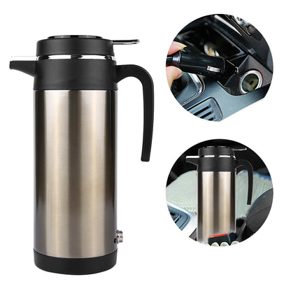 1000ML 12V/24V Stainless Steel Electric in Car Kettle Travel Thermoses Heating Water Bottle Electric in car Kettle in car Kettle