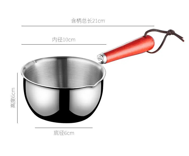 Mini Stainless Steel Hot Oil Pot Small Saucepan for Boiling Butter Melting Pot Butter Warmer Ideal for Various Cooking Tasks