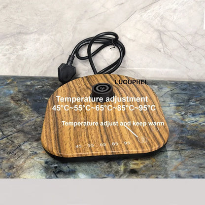 1.7L Vintage Wooden Grain Electric Kettle 304 Stainless Steel Boiling Water Kettle Temperature Control Electric Teapot 220V
