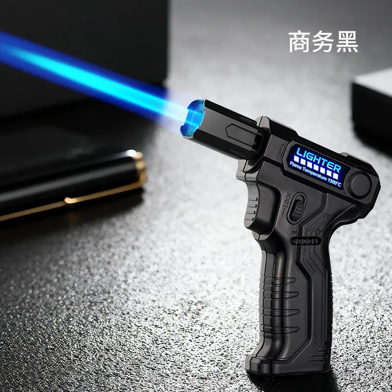 1300° High Temperature Windproof Flame Welding Gun Butane Gas Lighter Safety Lock Fire Switch Kitchen Cigar USB Electric Lighter