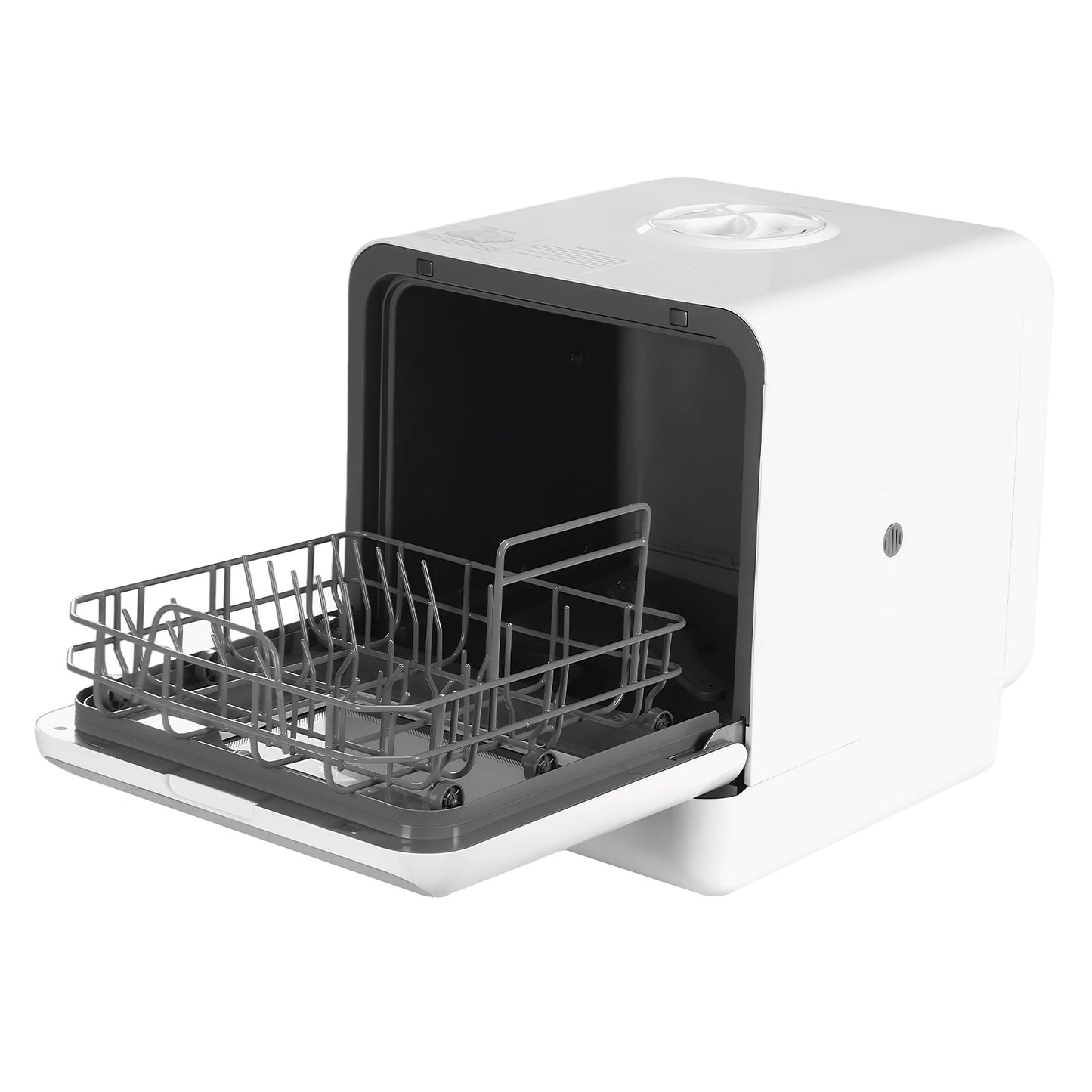Countertop Dishwasher No Hookup Needed Automatic Dishwasher 360° Dual Spray High-Temp& Air-Dry Function for Apartments