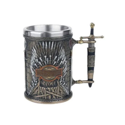 3D Beer Mugs Coffee Cups Gothic Goblet Iron Tankard Stainless Steel Resin Wine Glass Mug 600ML Skull Father's Day Gift 1 pcs
