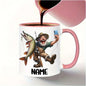 1PC 11oz Custom Ceramic Mug, Custom Name & Text, Fishing Pattern, Perfect Gift for Fishing Lovers