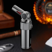JOBON Folding High Power Spray Gun Windproof Jet Blue Flame Butane Gas Torch Lighter Safety Lock Switch Portable Cigar Lighters