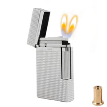 JT.Dunant Lighter Ding Sound Brass Metal Refillable Butane Cigar Cigarette Lighters Fuel Men Smoking Accessory