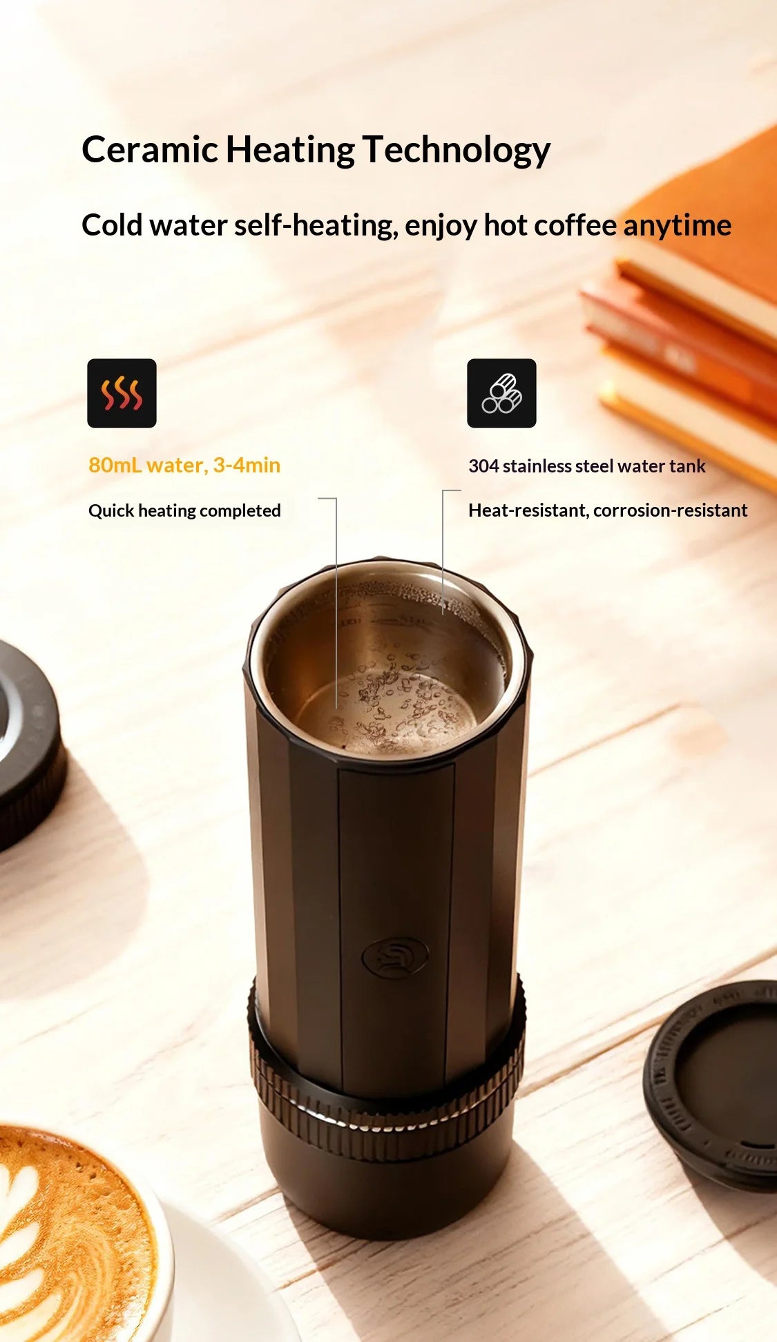 Hero Italian Professional Edition Portable 58mm Espresso Coffee Machine Manual Extraction Maker for Home Cafe Barista Brewing