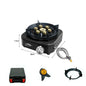 Beiyue 6 Burners Windproof Camping Gas Stove, High Power With Explosion-Proof Hose For Rv Outdoor Use