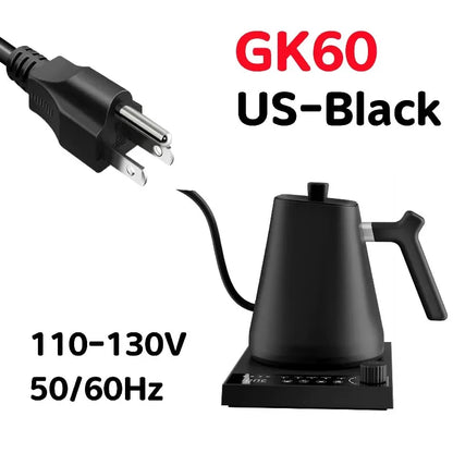 110V 220V 1000W Premium Stainless Steel Ultra-Fast Hot Water Boiler 40-100℃ 600ML Electric Gooseneck Pour Over Coffee Kettle