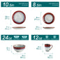 VANCASSO 16/32/48-Piece Starry Dinner Set,Kiln Change Glaze Tableware Dinner Service with Dinner Plate,Dessert Plate,Bowl,Mug