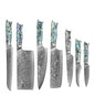 1-7 PCS Kitchen Chef Knife Set Super Sharp Japanese Damascus Steel knife Professional Meat knife Premium Kitchen cooking tools