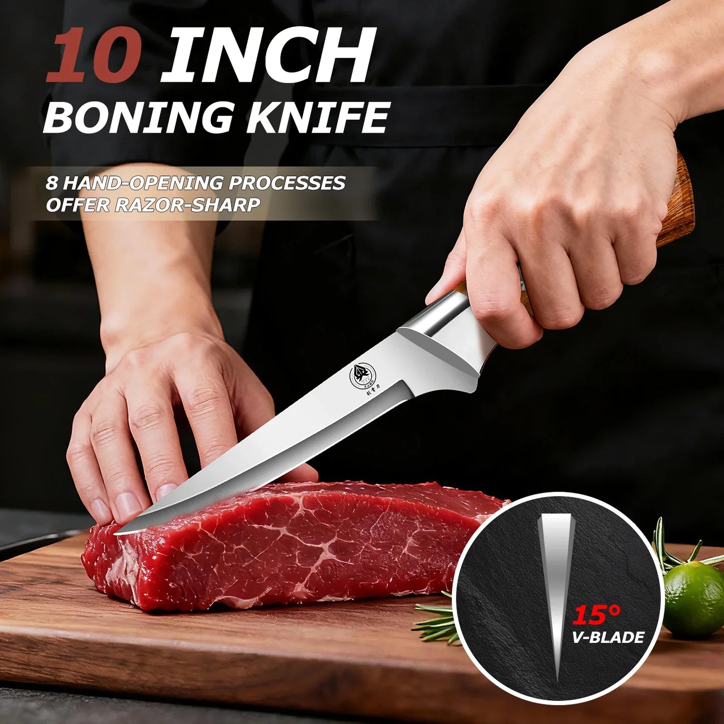 Meat cleaver Premium Stainless steel Kitchen knife Butcher's Special Boning knife Utility Cooking knives with knife set