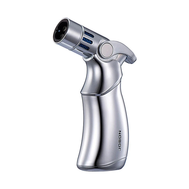 JOBON Visible Gas Four Torch Lighter Windproof Spray Gun Cigar Lighter for Kitchen Cooking Jewelry Welding Safety Lock